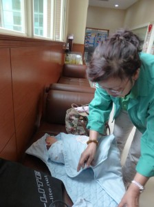 Grandma showing her skills