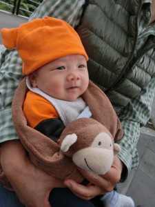 All wrapped up with his money blankie