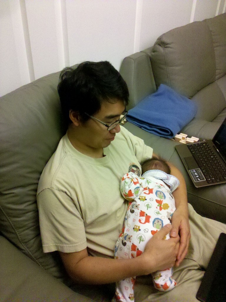 Ethan favorite sleeping position.  We all wonder why???