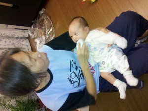 Ethan playing with grandma 