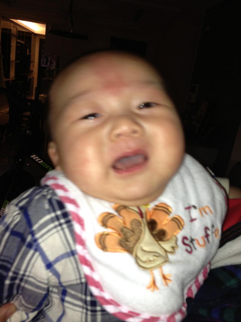 When he cries, it can be shattering.  He does not give up- he will scream as hard as he can until he gets what he wants.