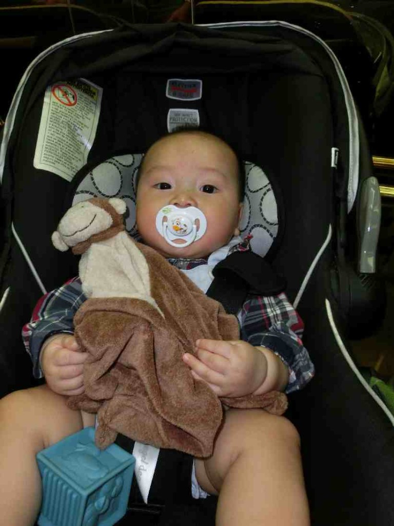 Ethan with his monkey lovey