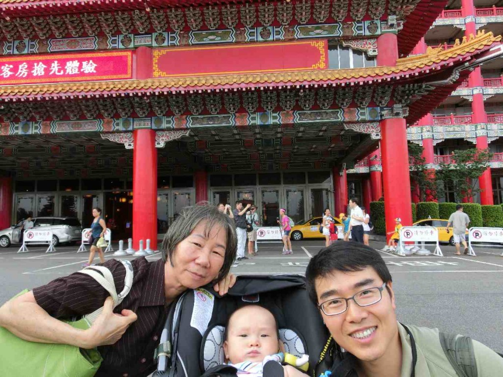 In front of the Grand Hotel