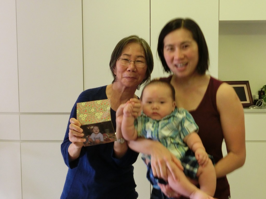 Grandma loves her mug picture with Ethan for first grandmother's day gift.